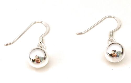 925 Sterling Silver Drop Dangle Ball Teardrop Earrings in size 8, 10, 14 & 16 mm - Picture 1 of 1