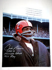 JIM BROWN SIGNED & TRIPLE INSCRIBED PSA/DNA SIGNED 16X20 AUTOGRAPHED CLEVELAND
