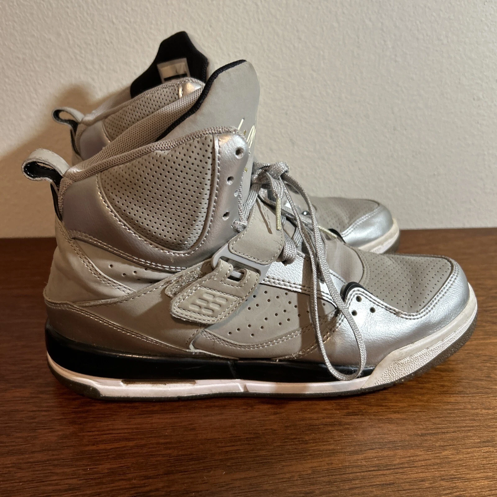 Nike Air Jordan Flight 45 sneakers alte grigio argento giovanile 524864 030 taglia 7 anni