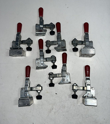 DESTACO 201 Mixed Set of 8 Vertical Hold Down Toggle Locking Clamp with Blocks