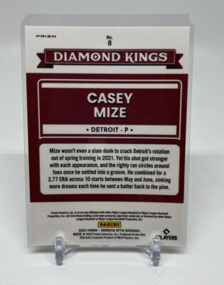 2022 Donruss Optic Casey Mize #8 Lime Green Prizm Diamond Kings | eBay