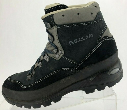 Lowa Hiking Boots Black Grey Leather 