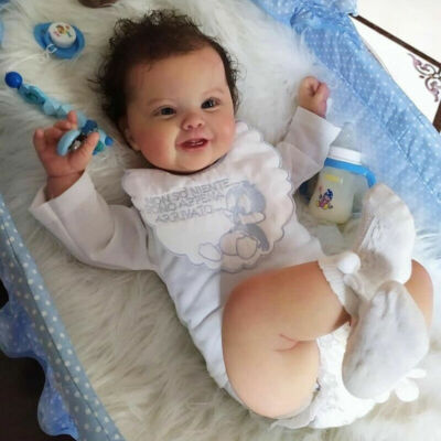 19inch Cute Reborn Dolls Real Boy Toddler Washable Full Body
