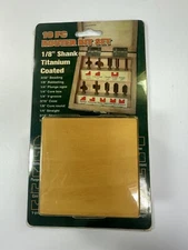 1/8" Shank Titanium Coated 10 PC. Router Bit Set