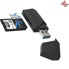 SuperSpeed USB 3.0 Memory Card Reader - Compatible with Multiple OS - Black