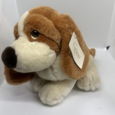 Vintage 90 s Russ Berrie Caress Soft Pets Basset Hound Puppy Plush With Tags