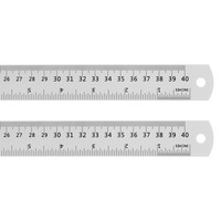2 StüCk Edelstahl-Lineal 16 Zoll 40 Cm Metrisches Englisches Lineal Mit Umrechnu