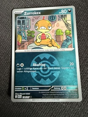 Scraggy 134/217 - Quick ball Pattern Ascended Heroes Erhabene Helden Zurrokex Po