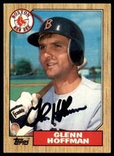 Glenn Hoffman 1987 Topps 2 #374 Auto Boston Red Sox