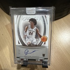 2022 Panini Flawless Collegiate Jalen Williams Diamond Rookie Auto 08/10 RC Jsy#