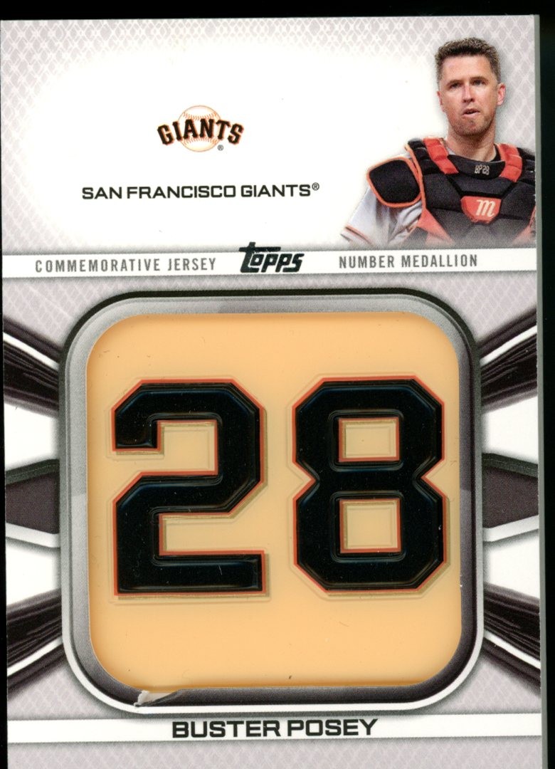 2022 Topps #JNM-BP Buster Posey Player Jersey Number Medallion