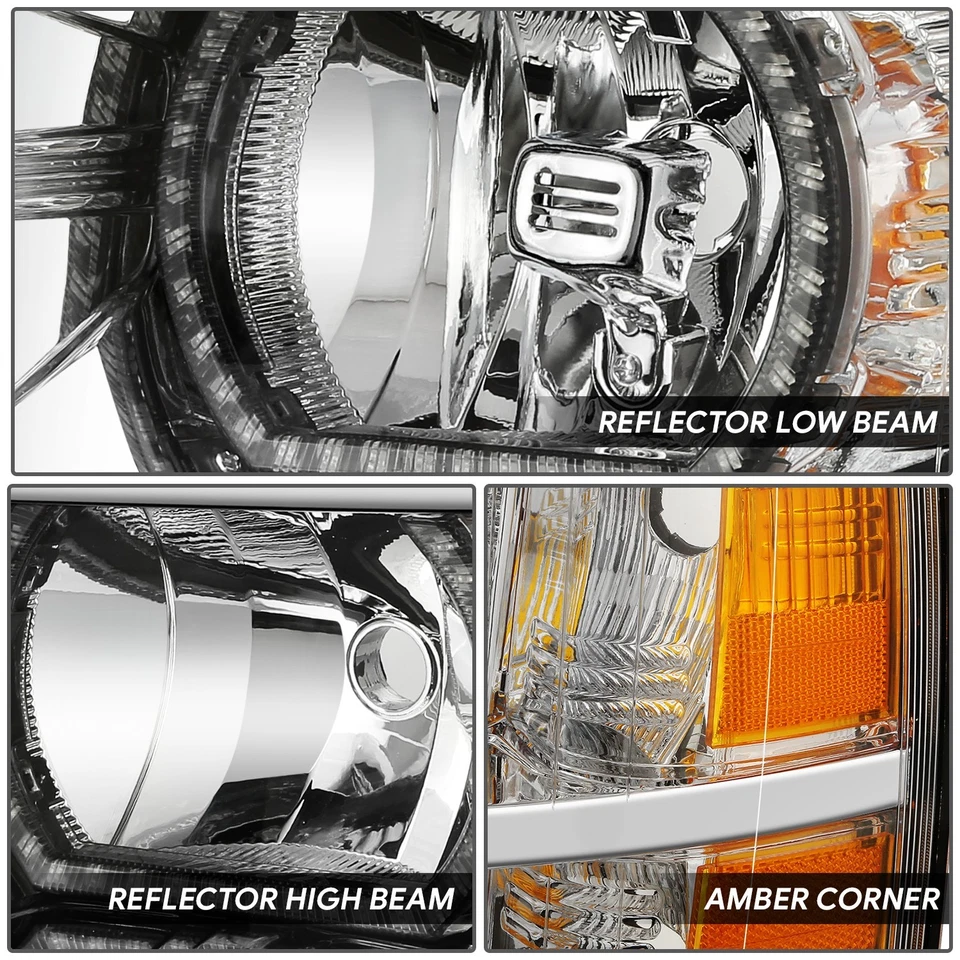 Farol Fit 07-13 Silverado 1500-3500 HD estilo gancho RGB LED barra cromado âmbar - Imagem 3 de 4