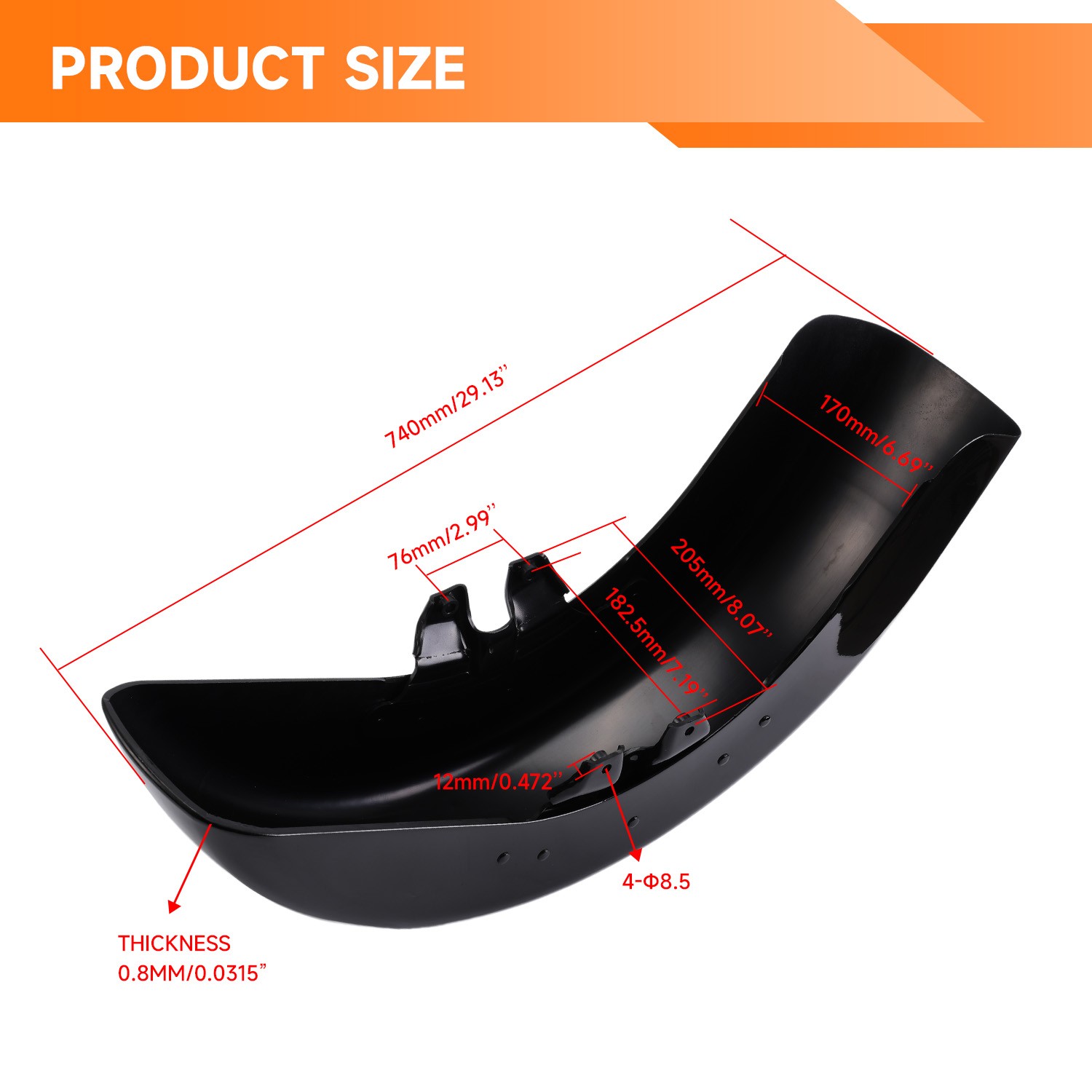 Vivid Black Front Fender Fit For Harley Touring Electra Glide Road King 1989-13