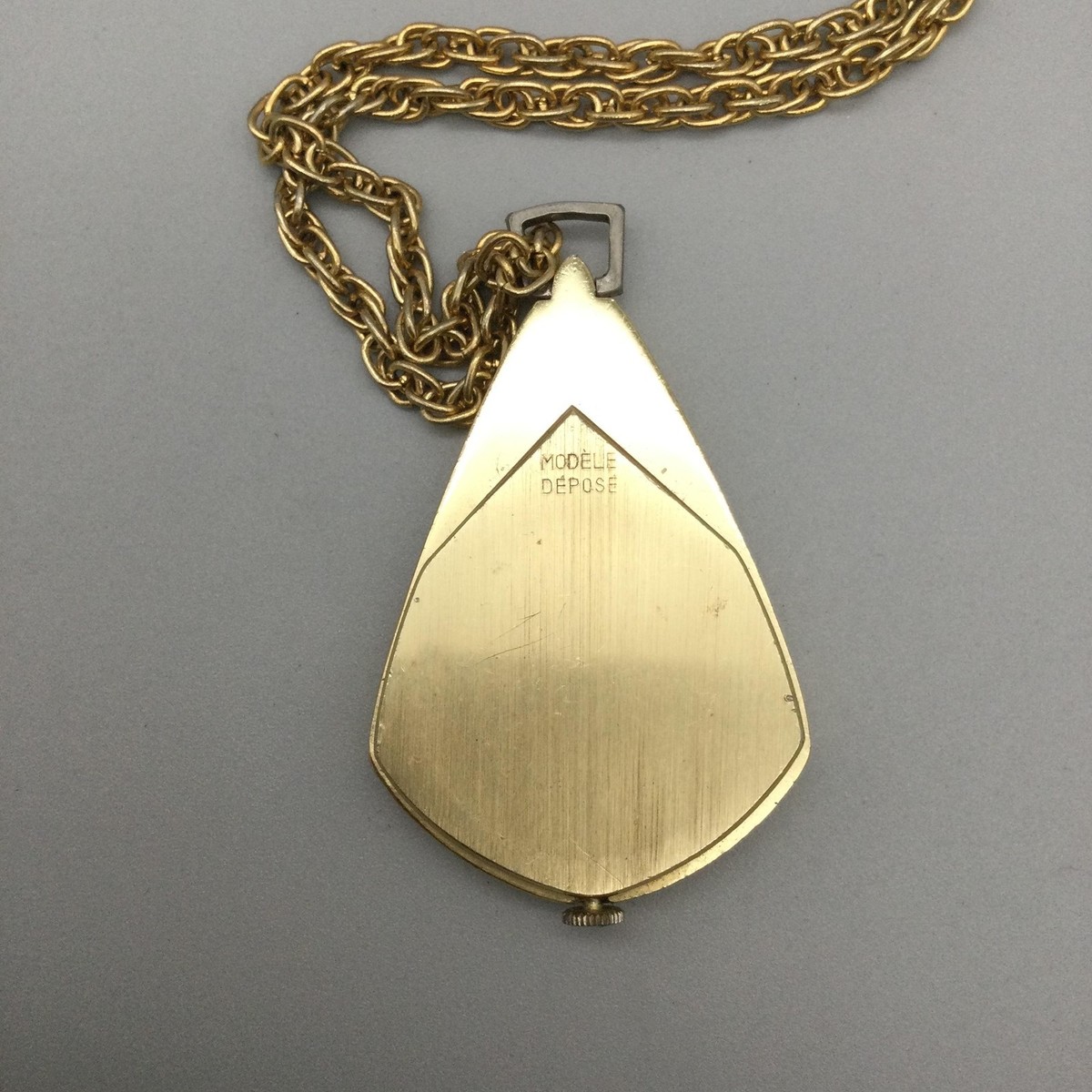 Vintage Lucerne Pendant Necklace Watch Womens 36mm Gold Tone Manual Wind Swiss Vintage Lucerne Pendant Necklace Watch Womens 36mm Gold Tone  main image 3