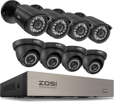 8CH 3K Lite Wired Security Camera System with AI Human Vehicle Detection, 8Pcs 1