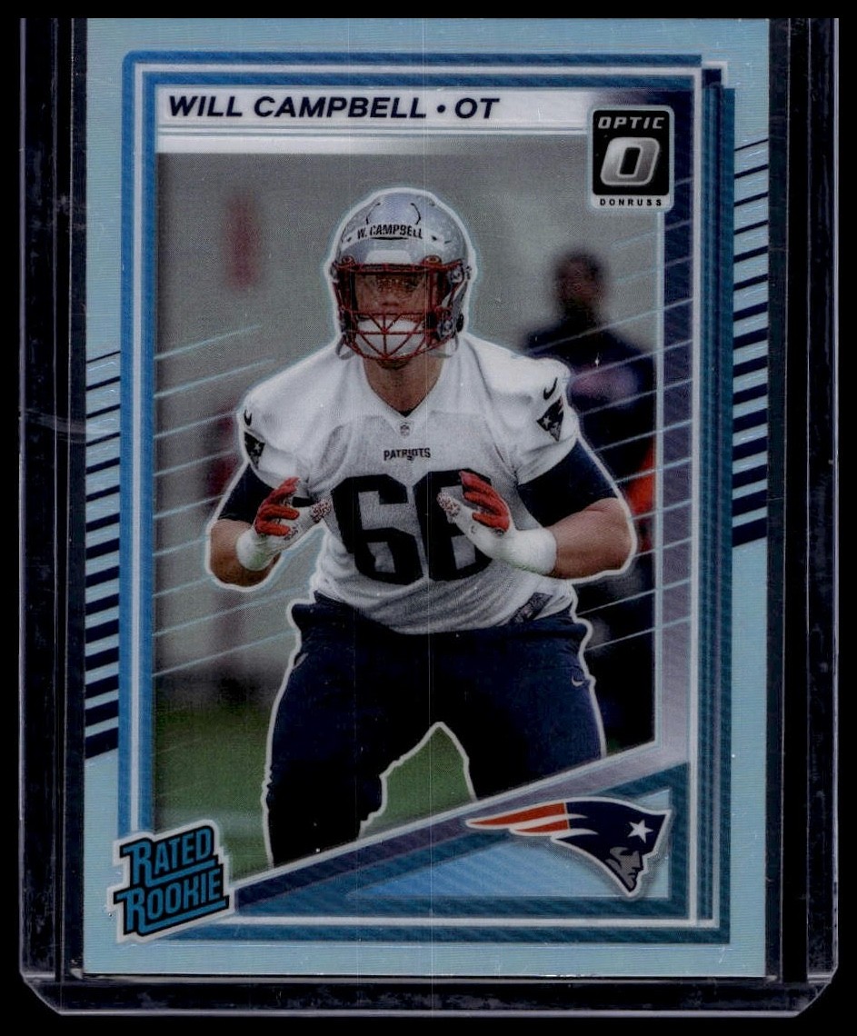 2025 Donruss Optic Rated Rookies Preview Holo Will Campbell #345 (RC)