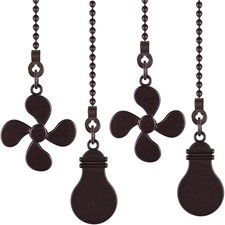 Ceiling Fan Pull Chain Extender 4 Pieces 12-inch 3mm Dia Beaded Extension Chain