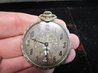 Antique Circa 1930 Art Deco Gruen Men's Pocket Watch Running 14K GF Case