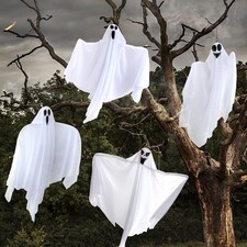 4 Pcs 31.5" Hanging Ghosts Halloween Decorations Outdoor, Hanging Ghosts Hall...