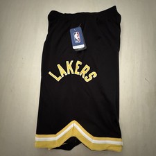 LA Lakers NBA Youth Basketball Shorts Black Logo Pockets Size XL 18-20 NWT