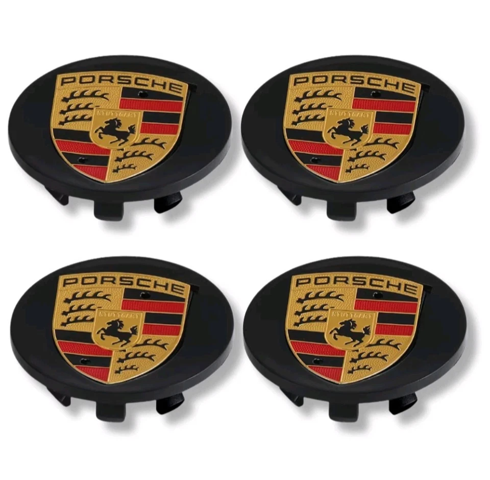 Porsche Alloy Wheel Genuine Size Centre Cap LBlack 76mm Macan Panamera Cayenne - Image 3 of 4