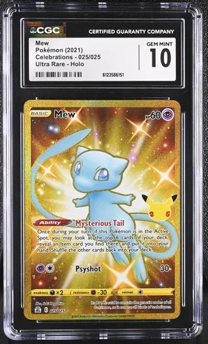 CGC 10 Mew 2021 Celebrations 025/025 Ultra Rare Holo Pokemon Card
