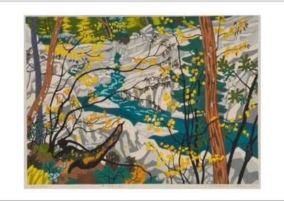 KITAOKA FUMIO Automne à Omogokei Estampe sur bois 1978 signée ED 59/120... - Photo 1/4