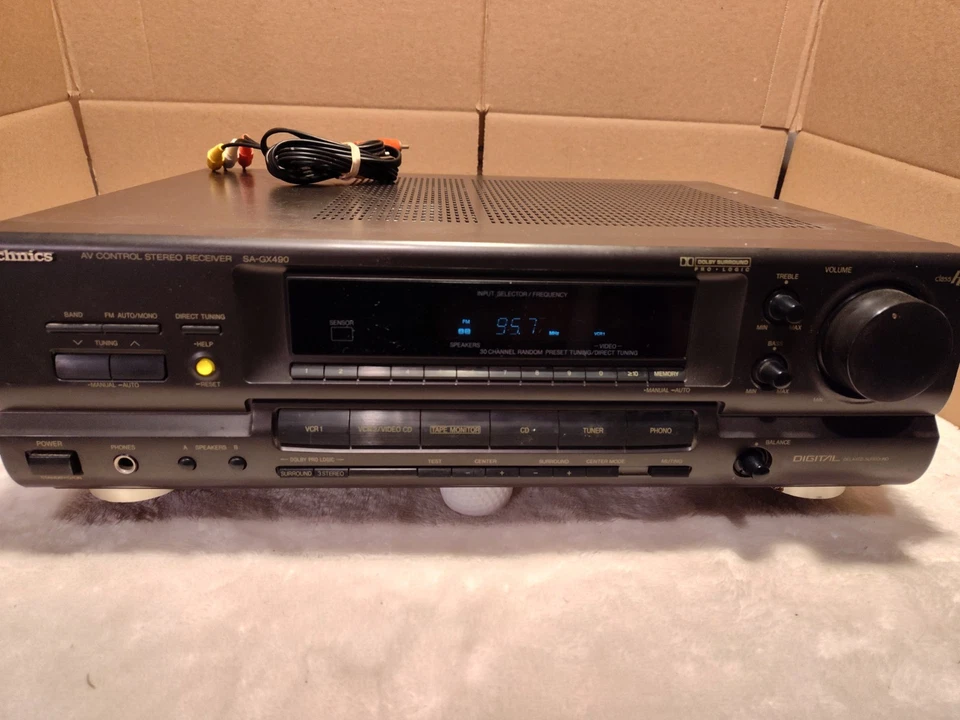 Technics SA-GX490 AV Receiver Digital  AM FM Tuner Stereo Phono, Tested ✓ - Image 4 of 4
