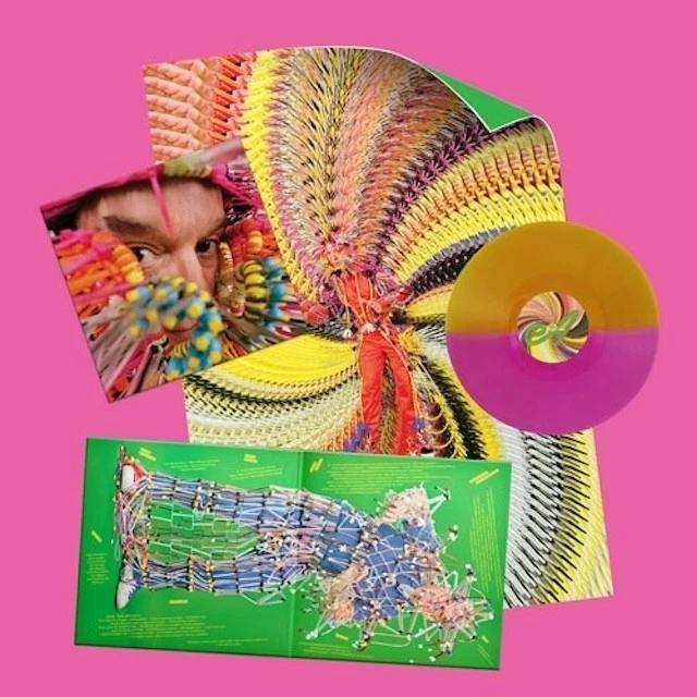 David Byrne Who Is The Sky? Orange & Pink vinyl Japan Edition Japanese Obi LP - Image 4 of 4