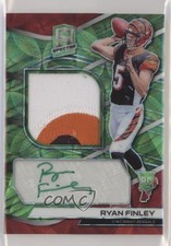 2019 Panini Spectra Rookie Neon Green Prizm 11/50 Ryan Finley Patch Auto eq1