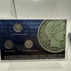 Barber Silver Dime Mint Mark Set 1914D 1907P 1916s First Commemorative Mint 2004