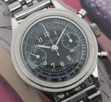 Vintage LeCoultre Chronograph Valjoux 23 Oversize 37mm RARE JLC