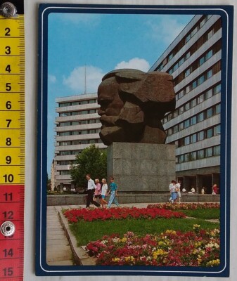 AK Karl Marx Kopfdenkmal 90er Chemnitz Deutschland Kopf Denkmal Postkarte DDR
