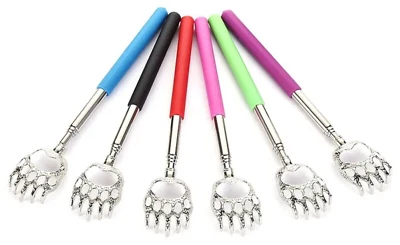MONSYSAVERS BEAR CLAW / RAKE BACK SCRATCHER Metal Extending Massager Telescopic Portable UK
