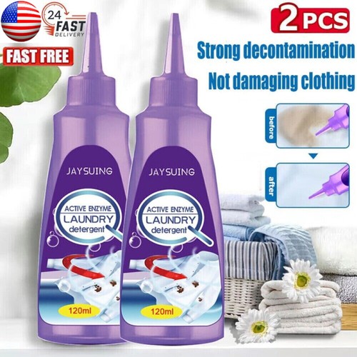2PACK Active Enzyme Laundry Stain Remover Garment Stubborn Stain Cleaner 120ml - Picture 2 of 18