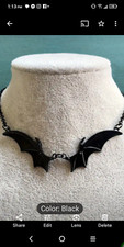 bat necklace new great for Halloween great price
