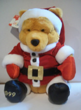 DISNEY STORE 1999 Santa Winnie the Pooh 13" Plush NWT Christmas Rare 