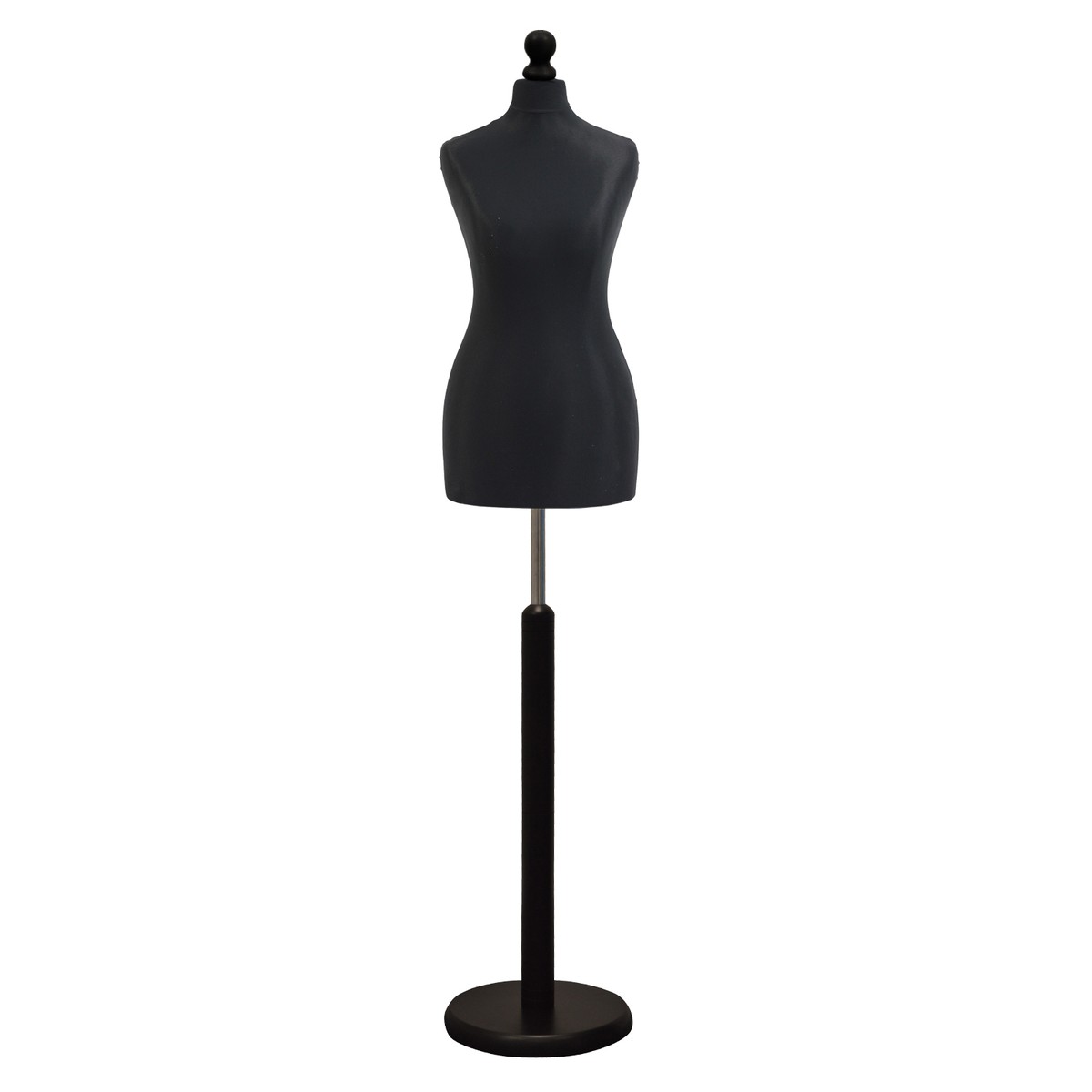 Dressmaking Dummy Met Statief DELUXE – Vrouwelijke Torso Met Houten Statief, Crèmekleurige Hoes Naaipop Maat 12
