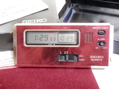 Vintage Seiko Quartz Digital Dual Time Travel Pocket Alarm ...
