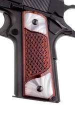1911 Fits Colt & Clones Grips Mother of Pearl Rosewood Fits ALL Gov. models New