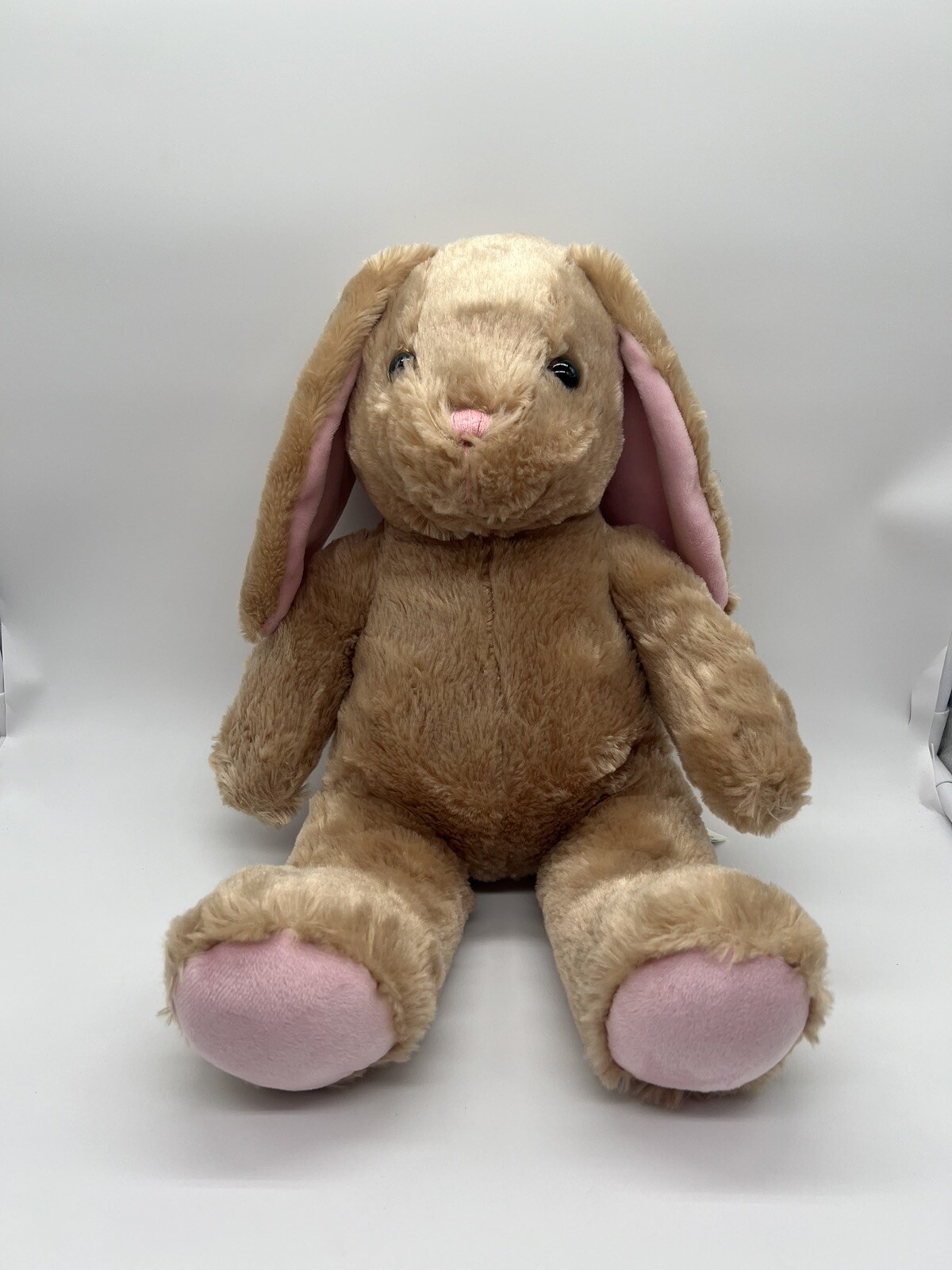 Build a Bear Brown Lop Eared Bunny Tan Pink Rabbit Plush Soft Stuffed Animal BAB