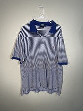 Polo Ralph Lauren Men's Shirt Classic Logo Size 2XLT Blue White Striped