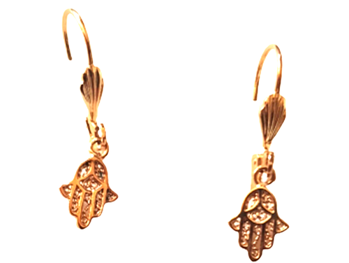 Boucles D'oreilles Argent Massif - Main De Fatima, Argent Sterling, Neuves Avec étiquettes