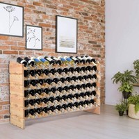 72 Flaschen Weinregal Flaschenregal WeinstäNder Flaschenablage Aus Holz