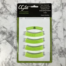 CGull Damask Frame Embossing Folder Set 5-in-1 Interchangeable Greeting Card