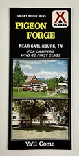 1980s Smoky Mtns Pigeon Forge TN KOA First Class Campground VTG Travel Brochure