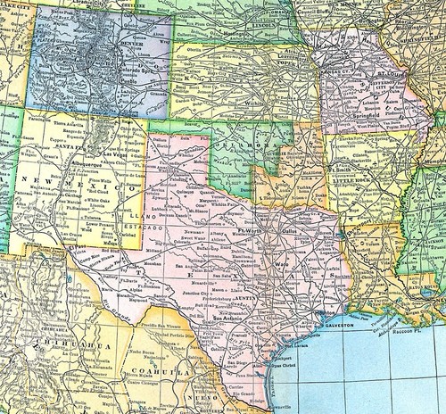 1899 Martin Miller Map United States Texas Indian Territory OK CA FL UT PA NY CO - Picture 4 of 5