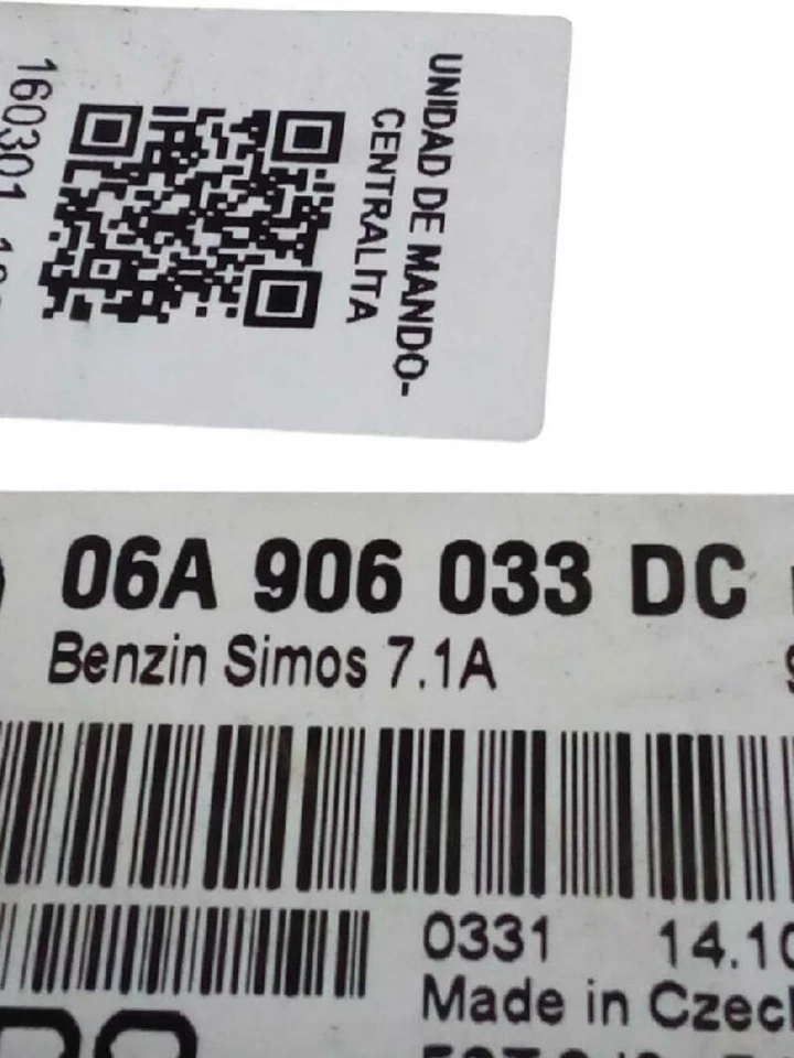 06A906033DC centralina per VW GOLF PLUS V (5M1 521) 1.6 BIFUEL 2004 160301 - Immagine 4 di 4