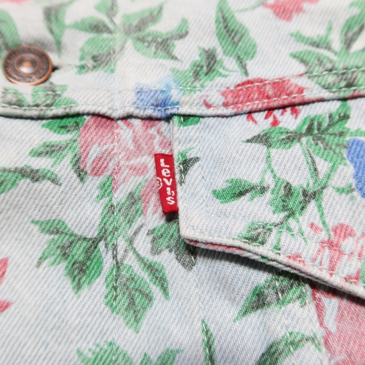 New 2016 Supreme x Levis Roses Type 3 Trucker Jean Jacket Size XL