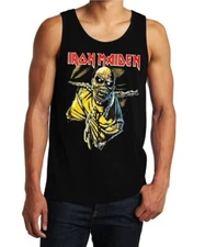 Iron Maiden Piece of Mind Rock Band Black Tank top